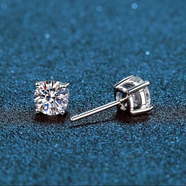 Moissanite Diamond Stud Earrings