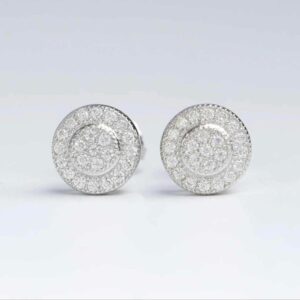 7mm Moissanite Round Earrings