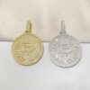 Iced out Moissanite Bitcoin Pendant