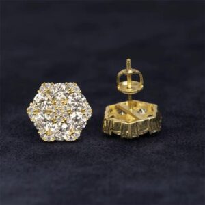 Natural Round Diamond Cluster Earings